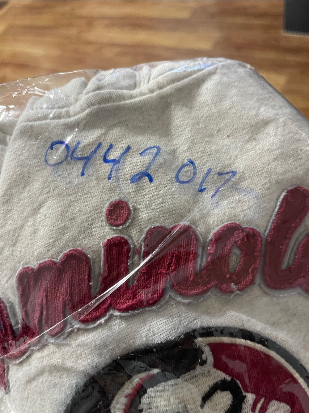 Colosseum Florida State Seminoles Cream and Gray Hoodie - Picture 4 of 4